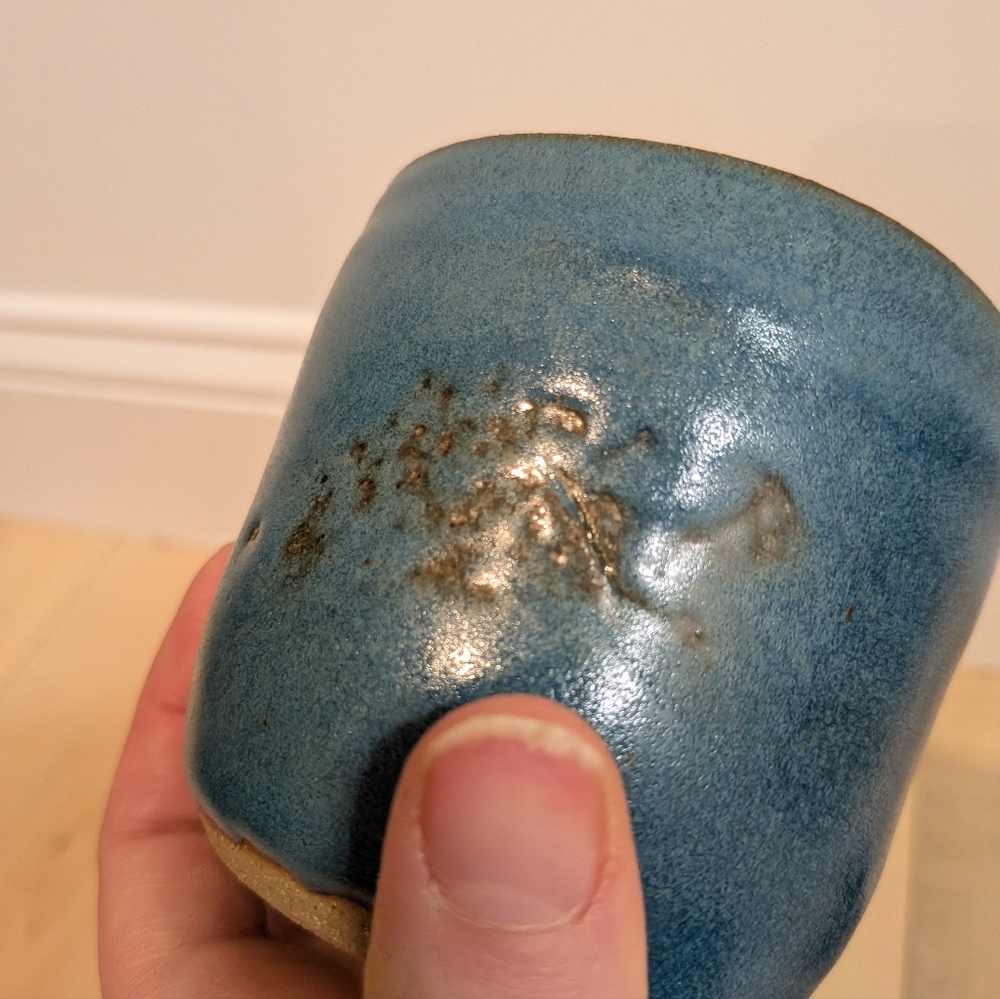 Hand Poured Candle In Handmade Pottery - Picture 6 of 9